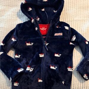 Vineyard Vines- Whale/Santa- Fleece Onsie- Kid- Size 5
